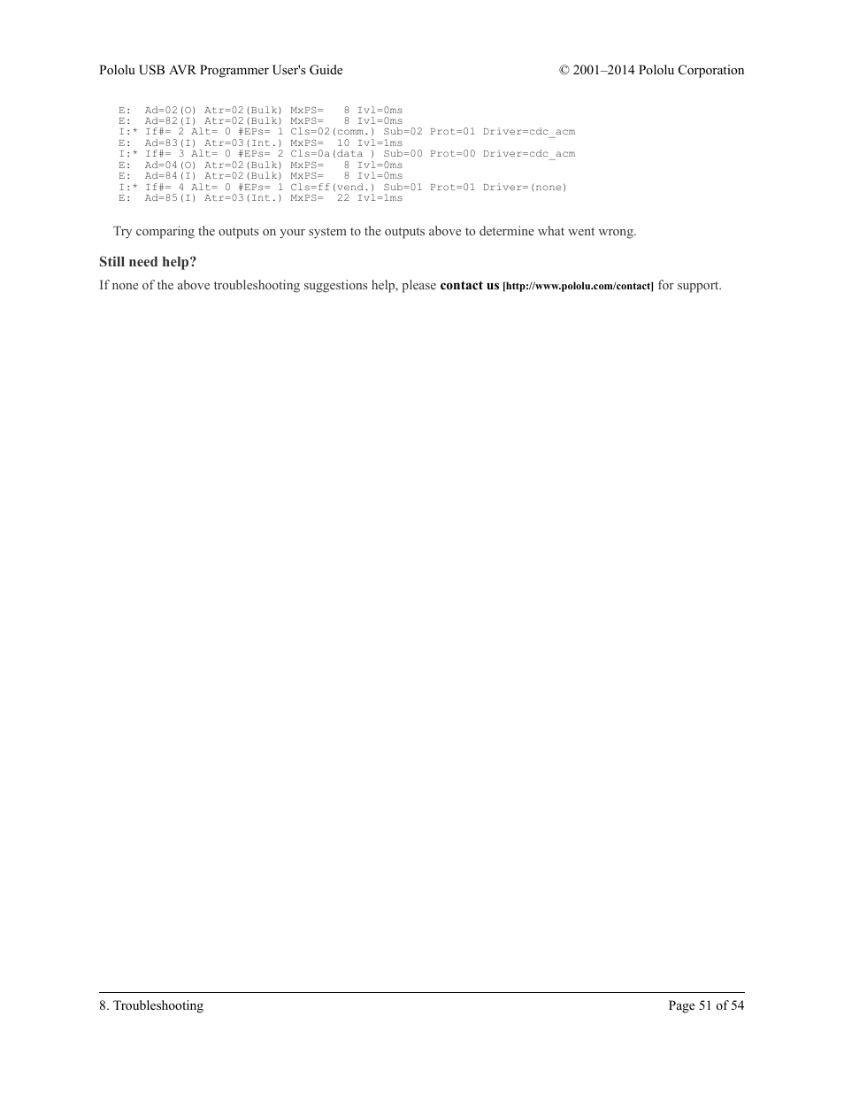 Still need help | Pololu USB AVR User Manual | Page 51 / 54