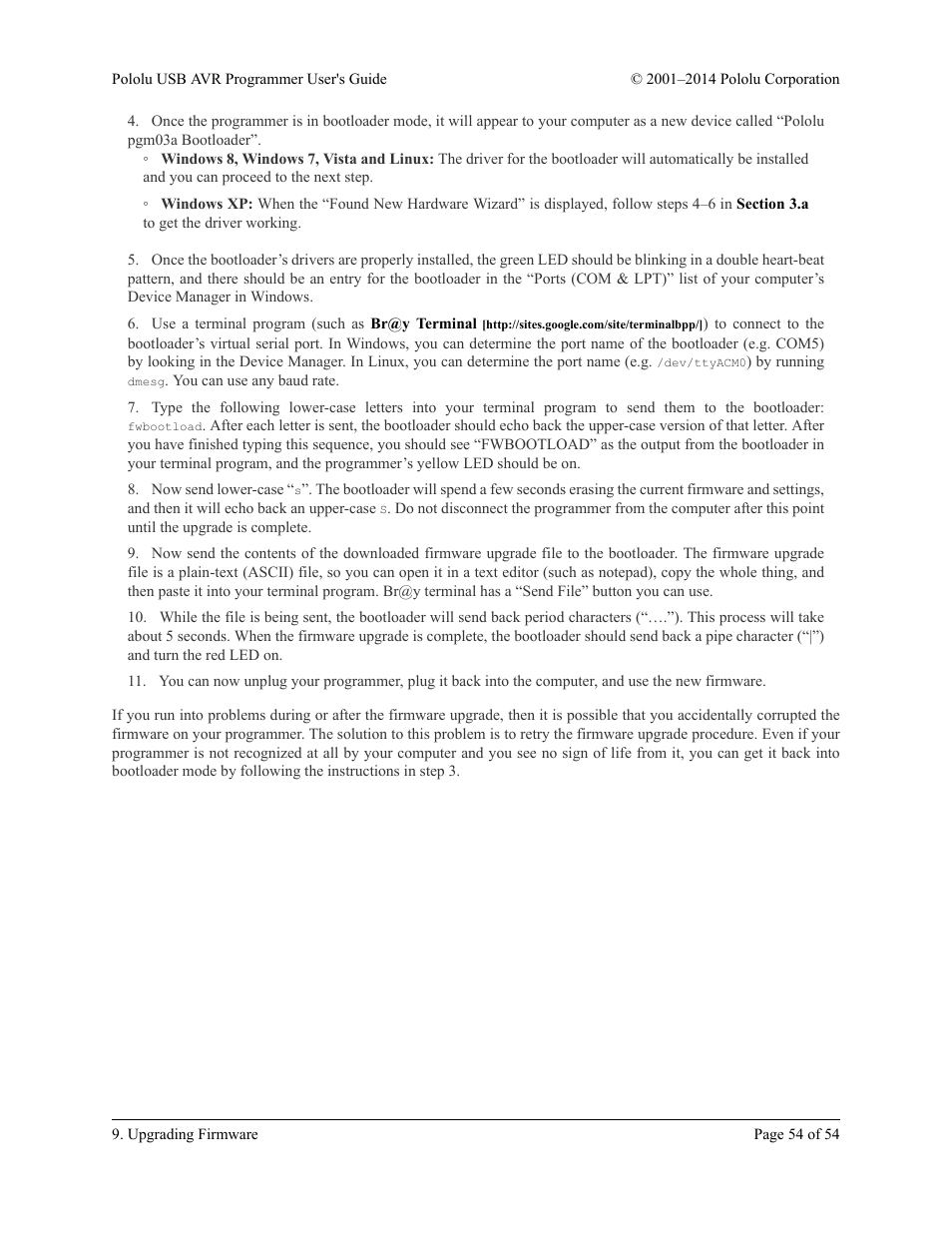 Pololu USB AVR User Manual | Page 54 / 54