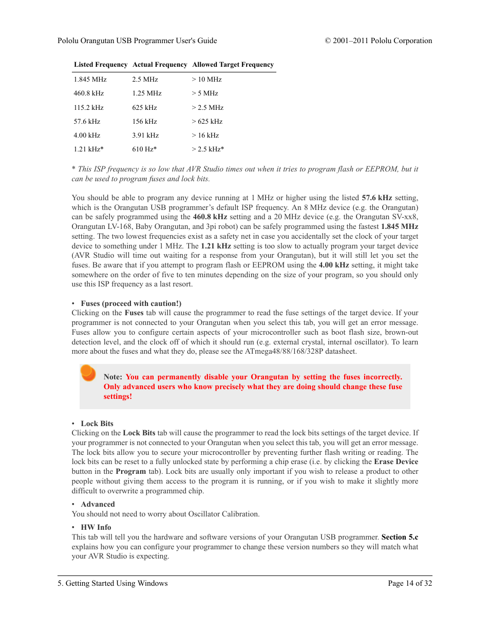 Pololu Orangutan USB User Manual | Page 14 / 32