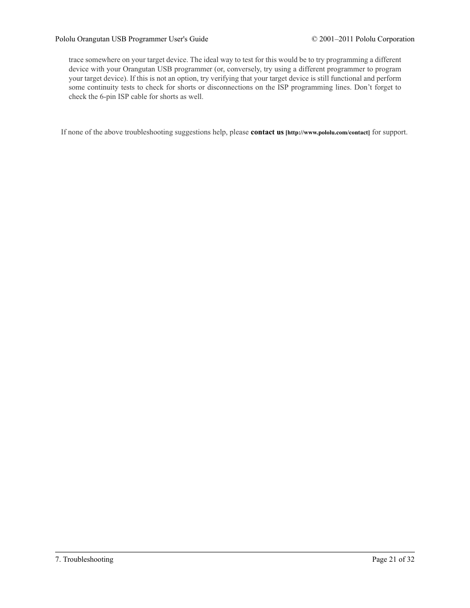 Pololu Orangutan USB User Manual | Page 21 / 32