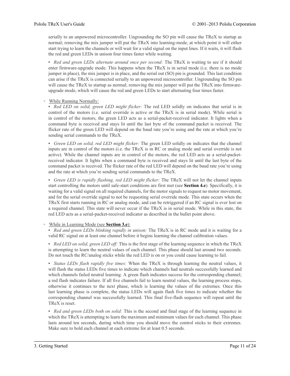 Pololu TReX User Manual | Page 11 / 24