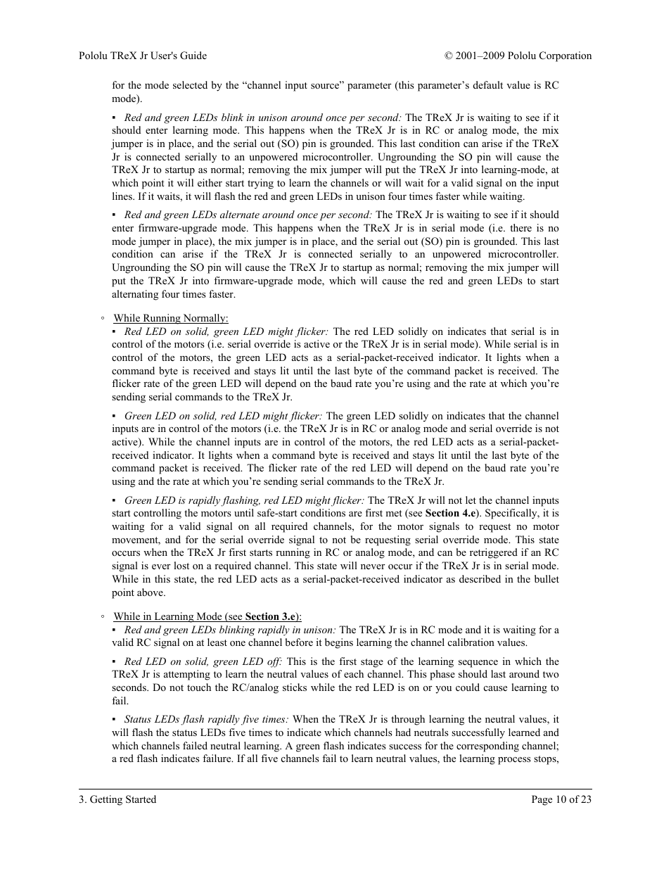 Pololu TReX Jr User Manual | Page 10 / 23