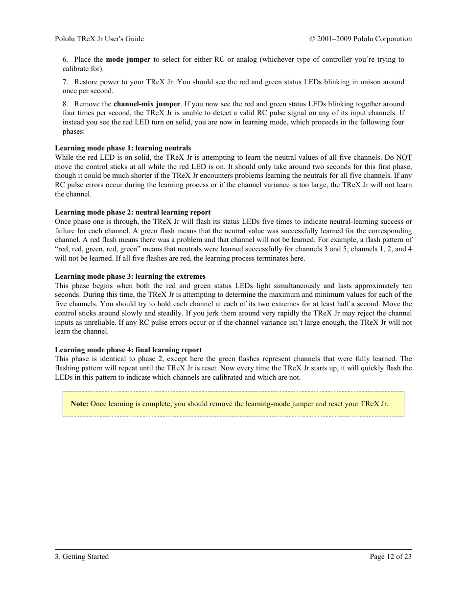 Pololu TReX Jr User Manual | Page 12 / 23