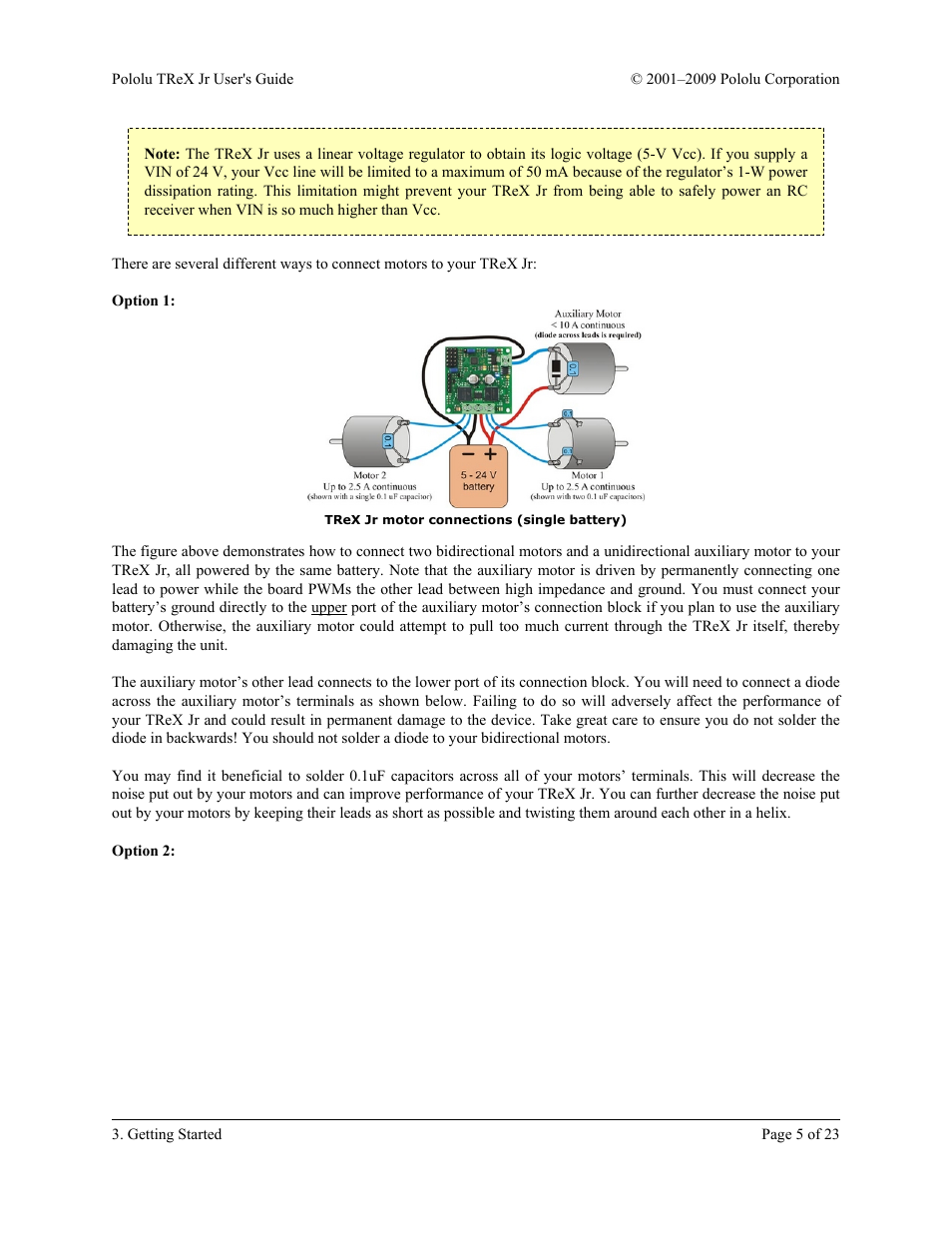 Pololu TReX Jr User Manual | Page 5 / 23