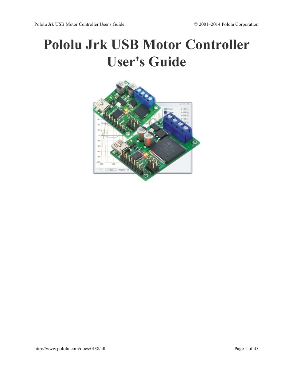 Pololu Jrk USB User Manual | 45 pages