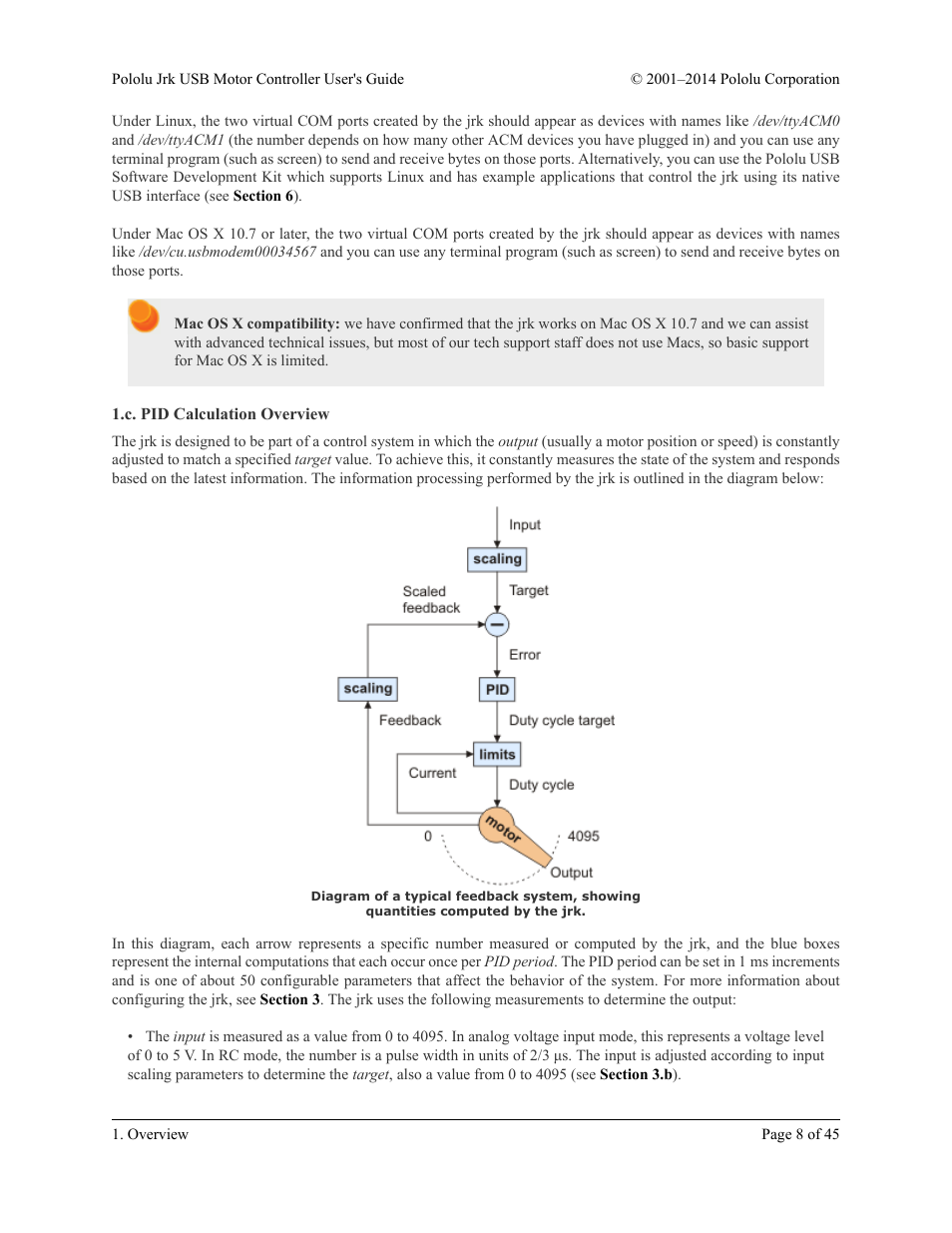 C. pid calculation overview | Pololu Jrk USB User Manual | Page 8 / 45