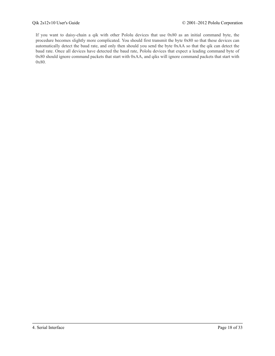 Pololu Qik 2s12v10 User Manual | Page 18 / 33