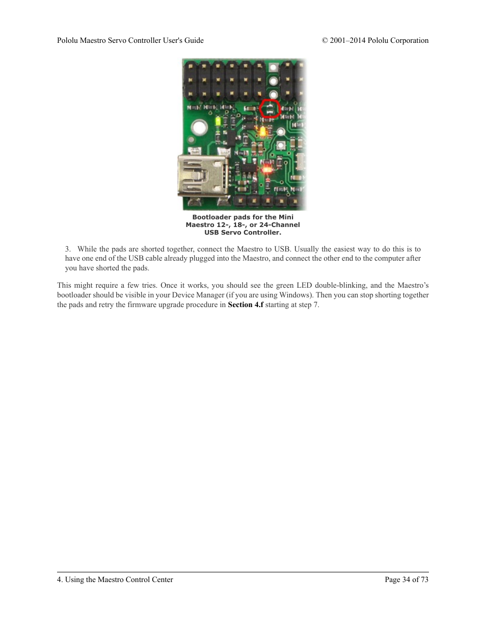Pololu Maestro User Manual | Page 34 / 73