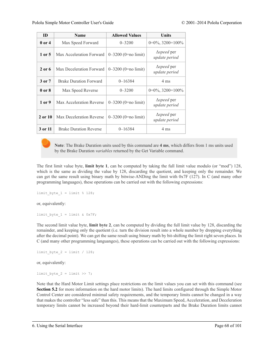 Pololu Simple User Manual | Page 68 / 101