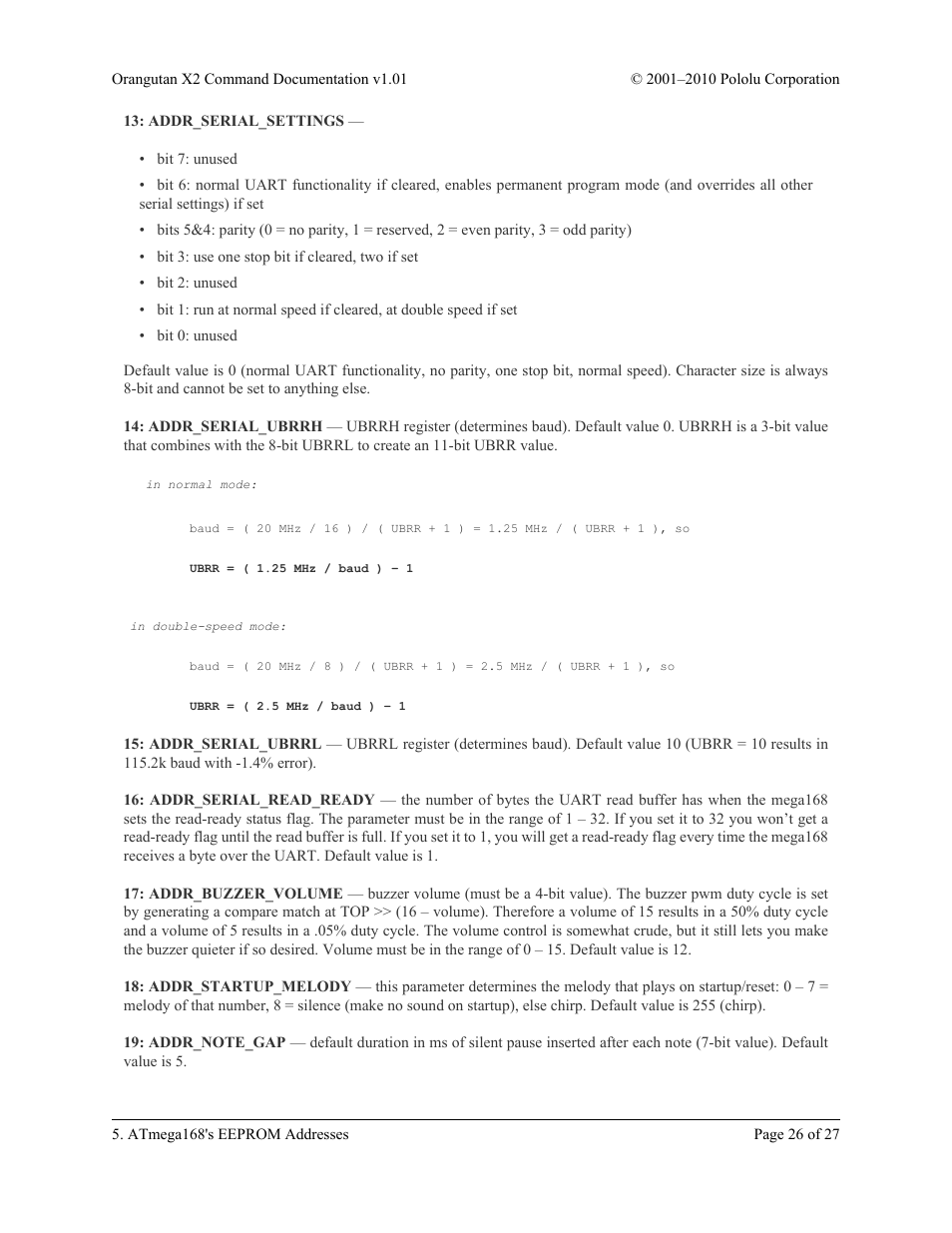 Pololu Orangutan X2 User Manual | Page 26 / 27