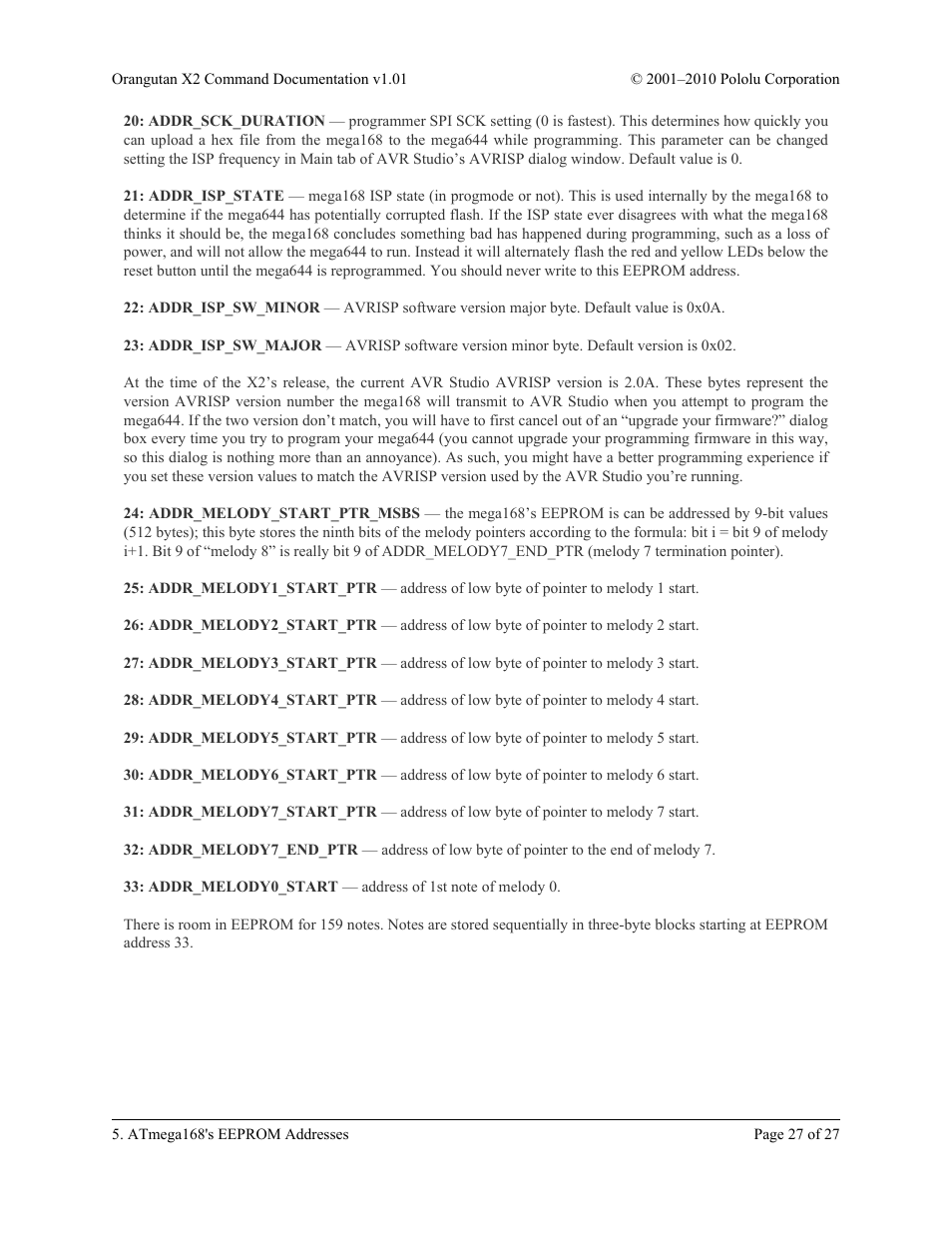 Pololu Orangutan X2 User Manual | Page 27 / 27