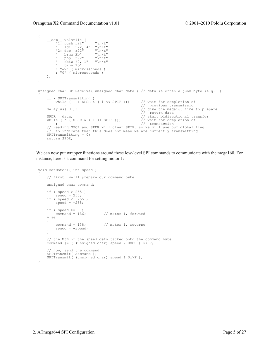 Pololu Orangutan X2 User Manual | Page 5 / 27