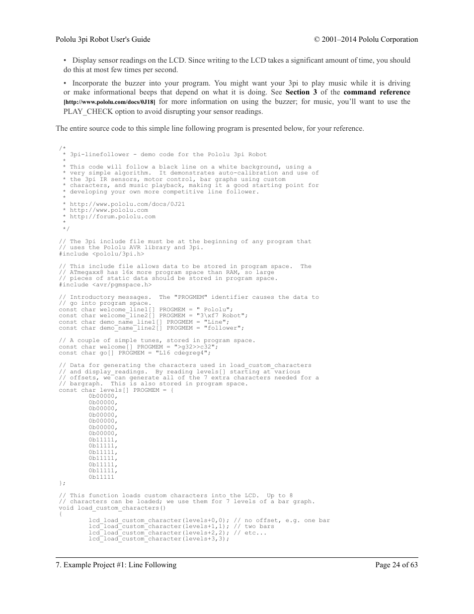 Pololu 3pi Robot User Manual | Page 24 / 63