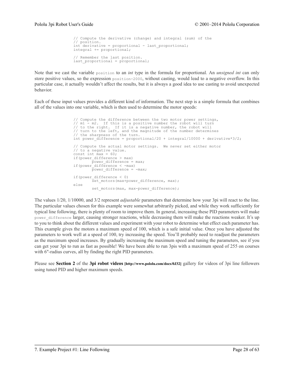 Pololu 3pi Robot User Manual | Page 28 / 63