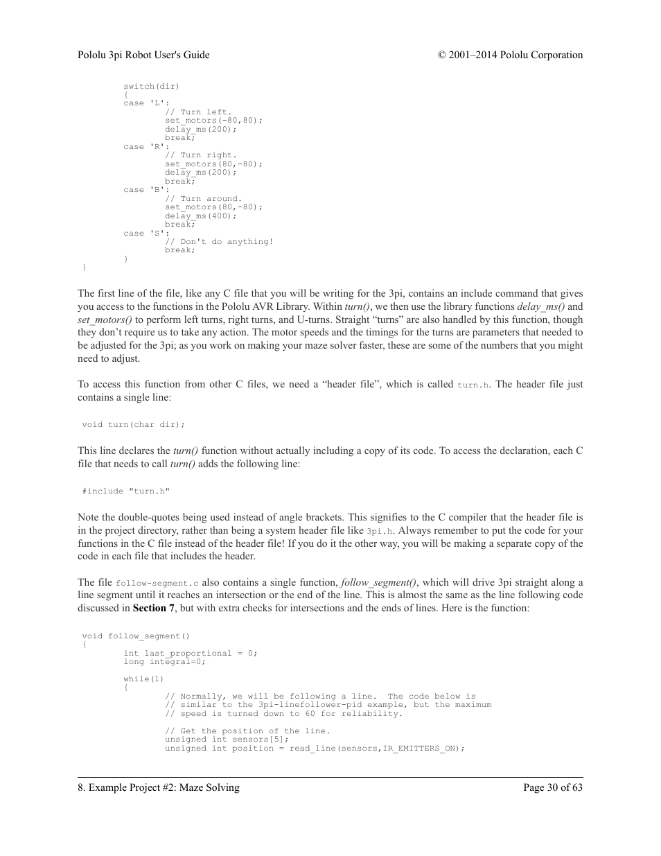 Pololu 3pi Robot User Manual | Page 30 / 63