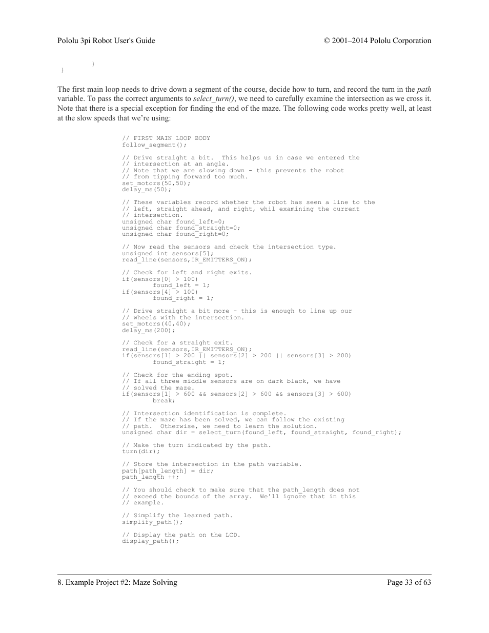 Pololu 3pi Robot User Manual | Page 33 / 63