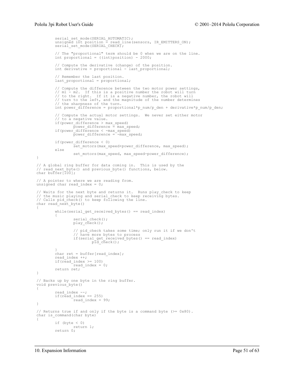 Pololu 3pi Robot User Manual | Page 51 / 63