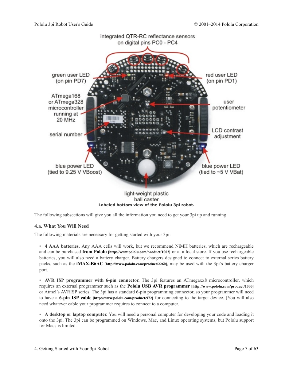 A. what you will need | Pololu 3pi Robot User Manual | Page 7 / 63