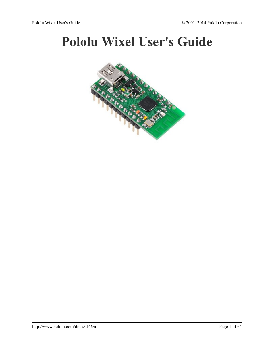 Pololu Wixel User Manual | 64 pages