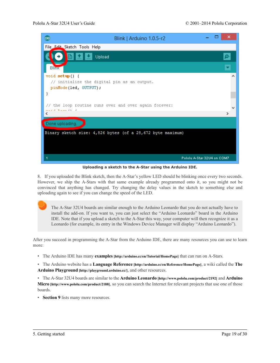 Pololu A-Star 32U4 User Manual | Page 19 / 30