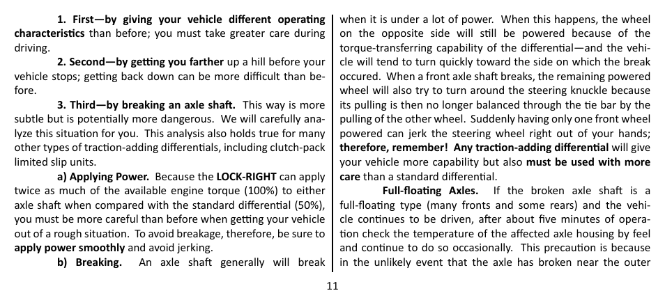 Powertrax LOCK-RIGHT Performace Locker User Manual | Page 11 / 16