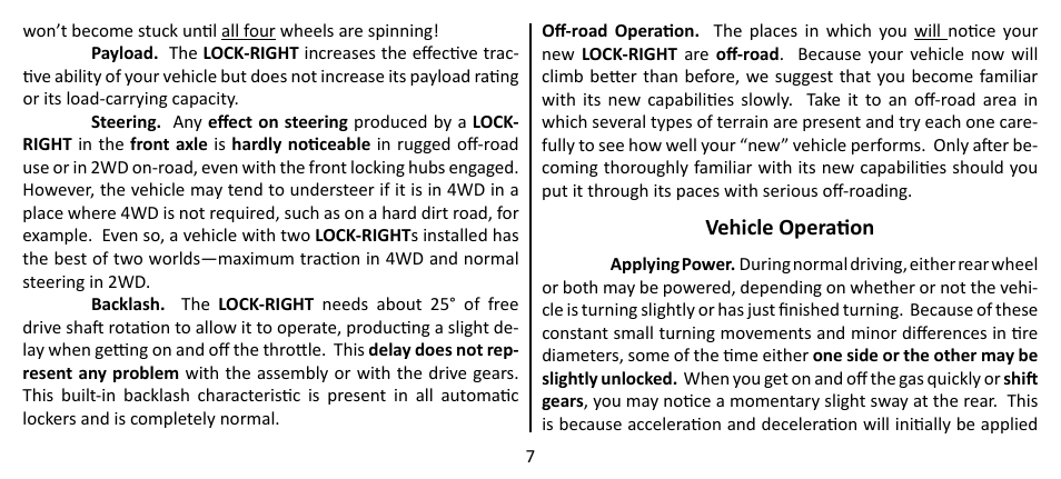 Powertrax LOCK-RIGHT Performace Locker User Manual | Page 7 / 16