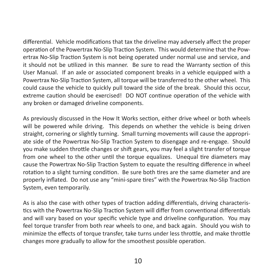 Powertrax No-Slip Traction System User Manual User Manual | Page 13 / 32