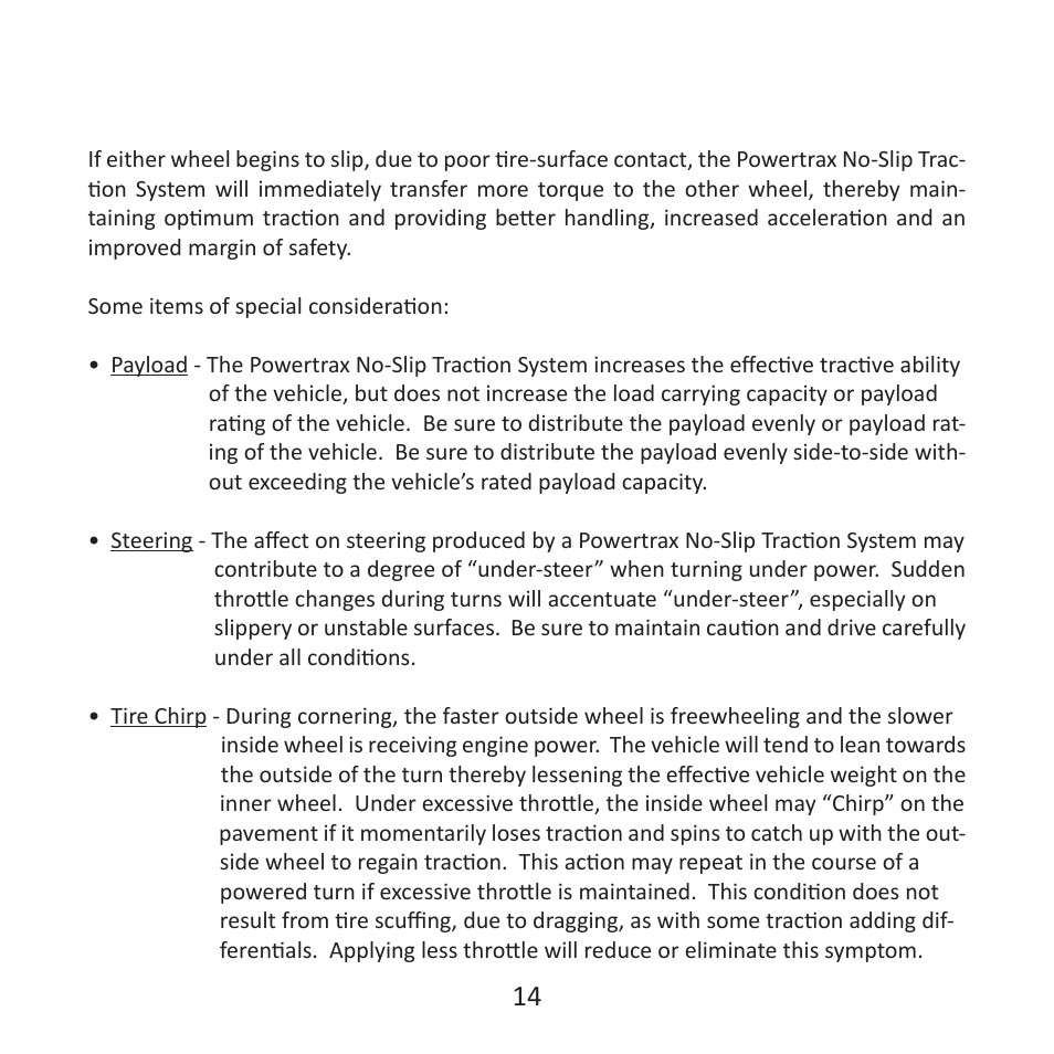 Powertrax No-Slip Traction System User Manual User Manual | Page 17 / 32