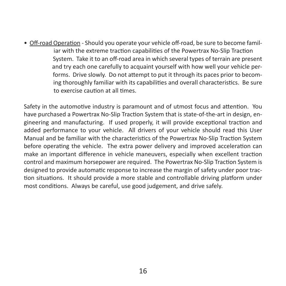 Powertrax No-Slip Traction System User Manual User Manual | Page 19 / 32