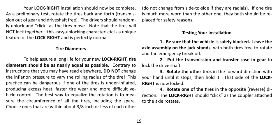Powertrax 1540 User Manual | Page 19 / 20
