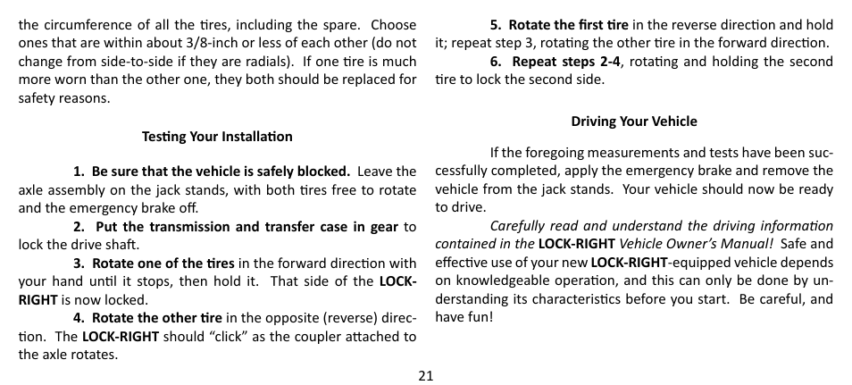 Powertrax 4110 User Manual | Page 21 / 28