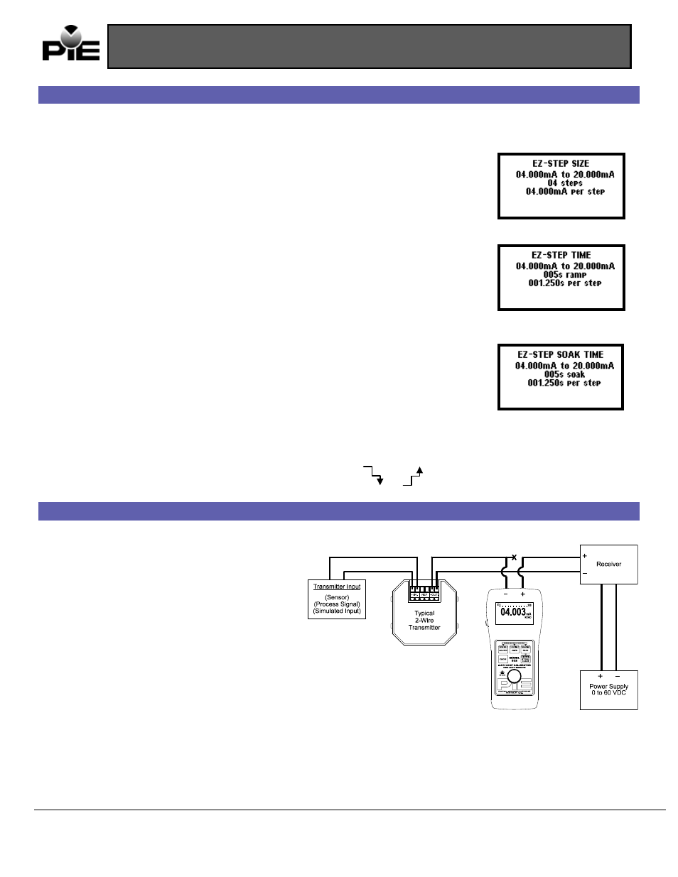 Manual step and auto step/ramp parameter, To change the ez-step( size, To change the ez-step( time | To change the soak time, To change the ez-steptm direction, Modes of operation, Model 535 operating instructions | Practical Instrument Electronics 535 User Manual | Page 4 / 8