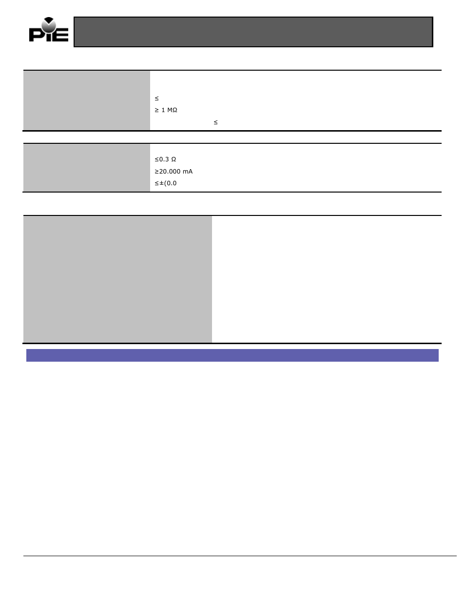 Read voltage specifications, Source voltage specifications, Ordering information | Warranty, Model 535 operating instructions | Practical Instrument Electronics 535 User Manual | Page 8 / 8