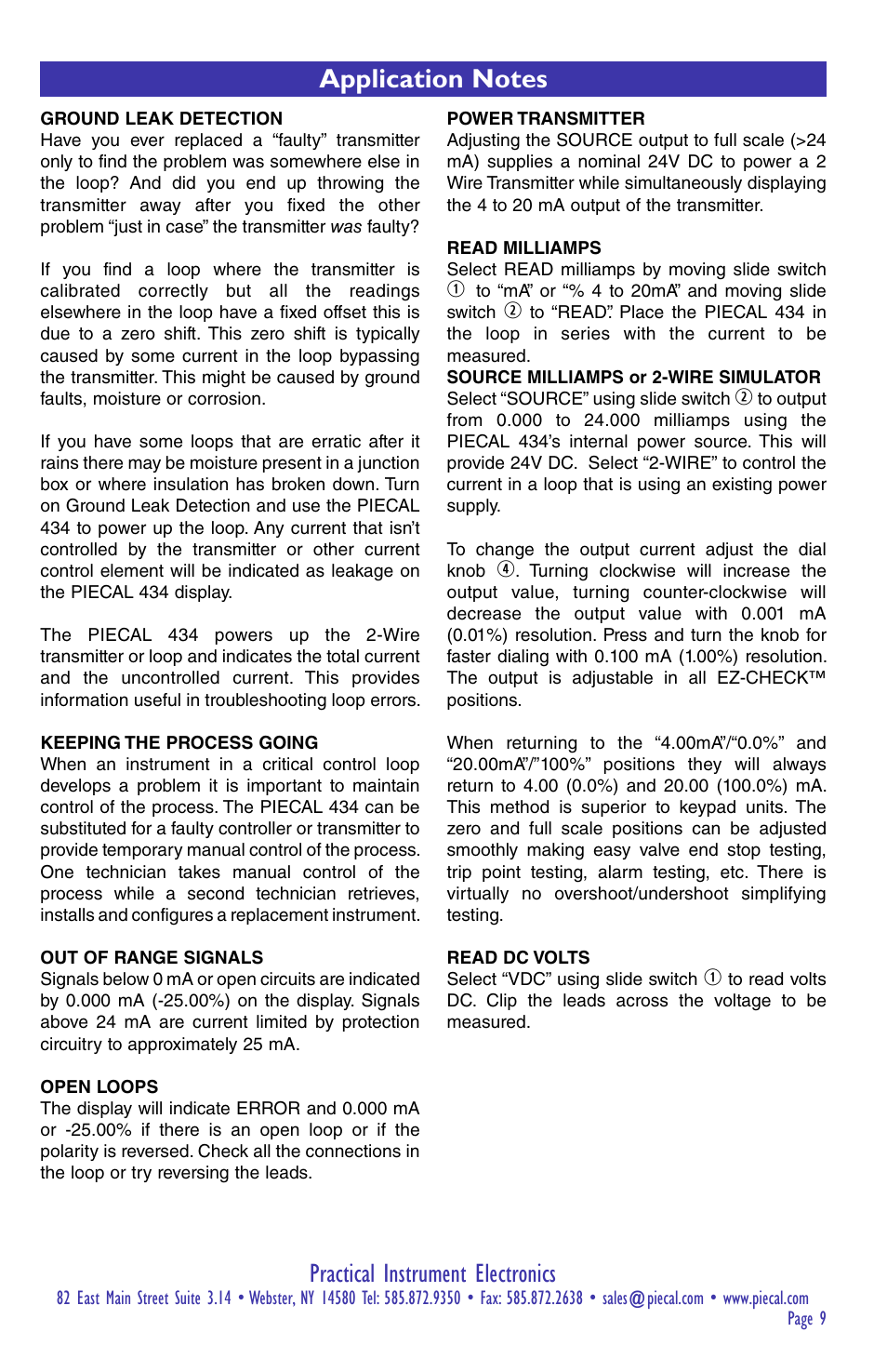Practical instrument electronics | Practical Instrument Electronics 434 User Manual | Page 9 / 12