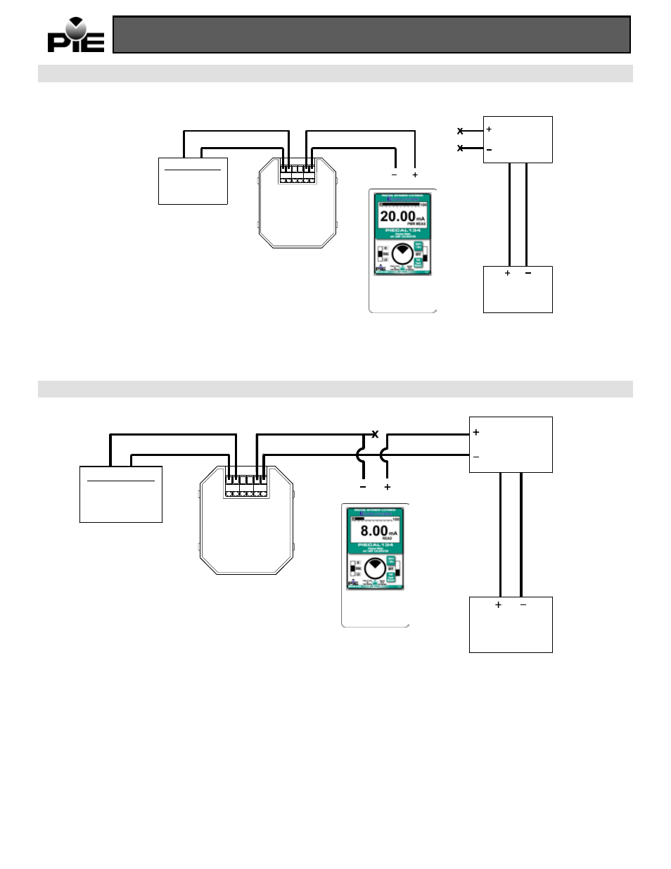 Piecal 134 operating instructions, Power and measure transmitter mode, Read mode | Practical Instrument Electronics 134 User Manual | Page 3 / 4