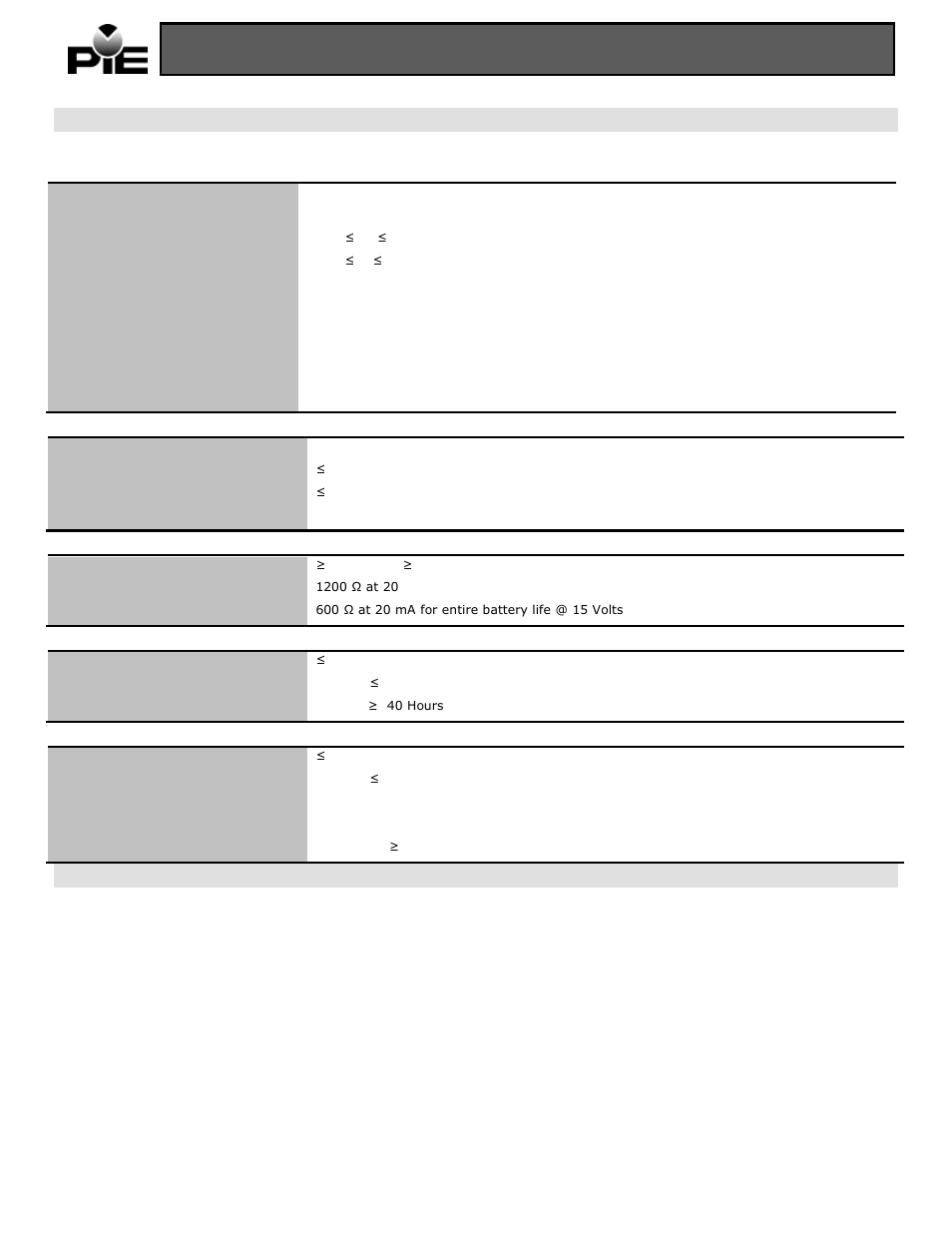 Piecal 134 operating instructions, Specifications, Warranty | Practical Instrument Electronics 134 User Manual | Page 4 / 4