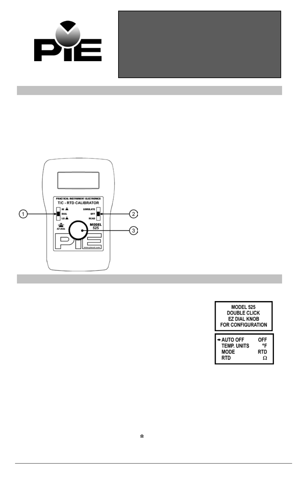 Practical Instrument Electronics 525 Rev B User Manual | 8 pages