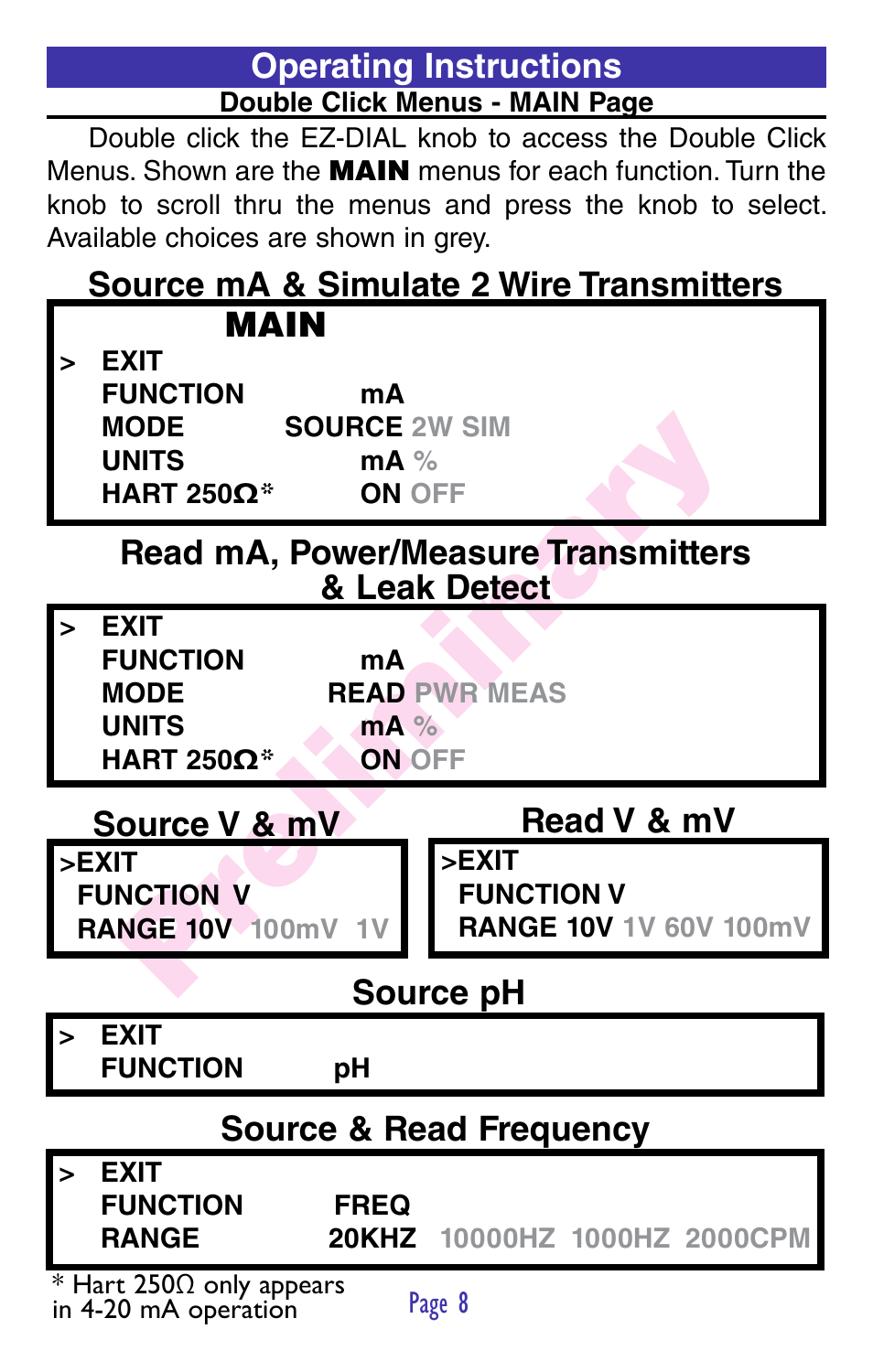 Pr eliminar y | Practical Instrument Electronics 850 User Manual | Page 10 / 48