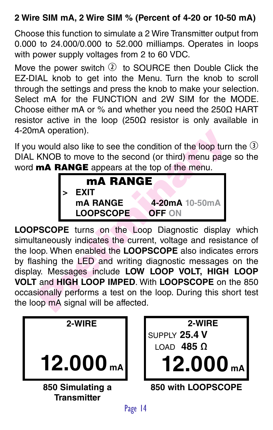 Pr eliminar y | Practical Instrument Electronics 850 User Manual | Page 16 / 48