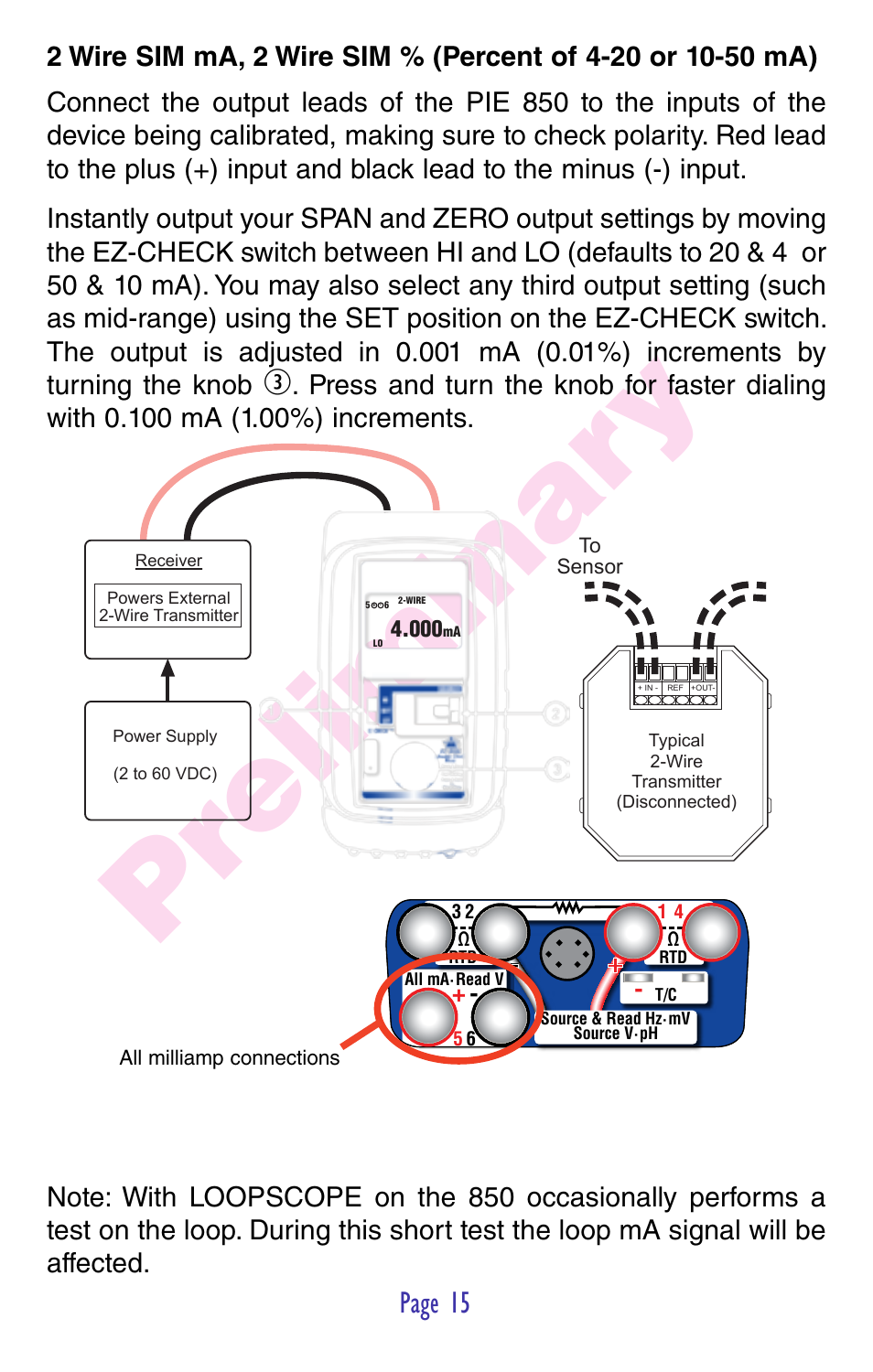 Pr eliminar y, Page 15 | Practical Instrument Electronics 850 User Manual | Page 17 / 48