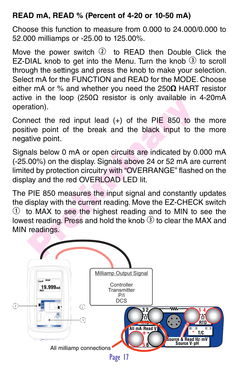 Pr eliminar y | Practical Instrument Electronics 850 User Manual | Page 19 / 48