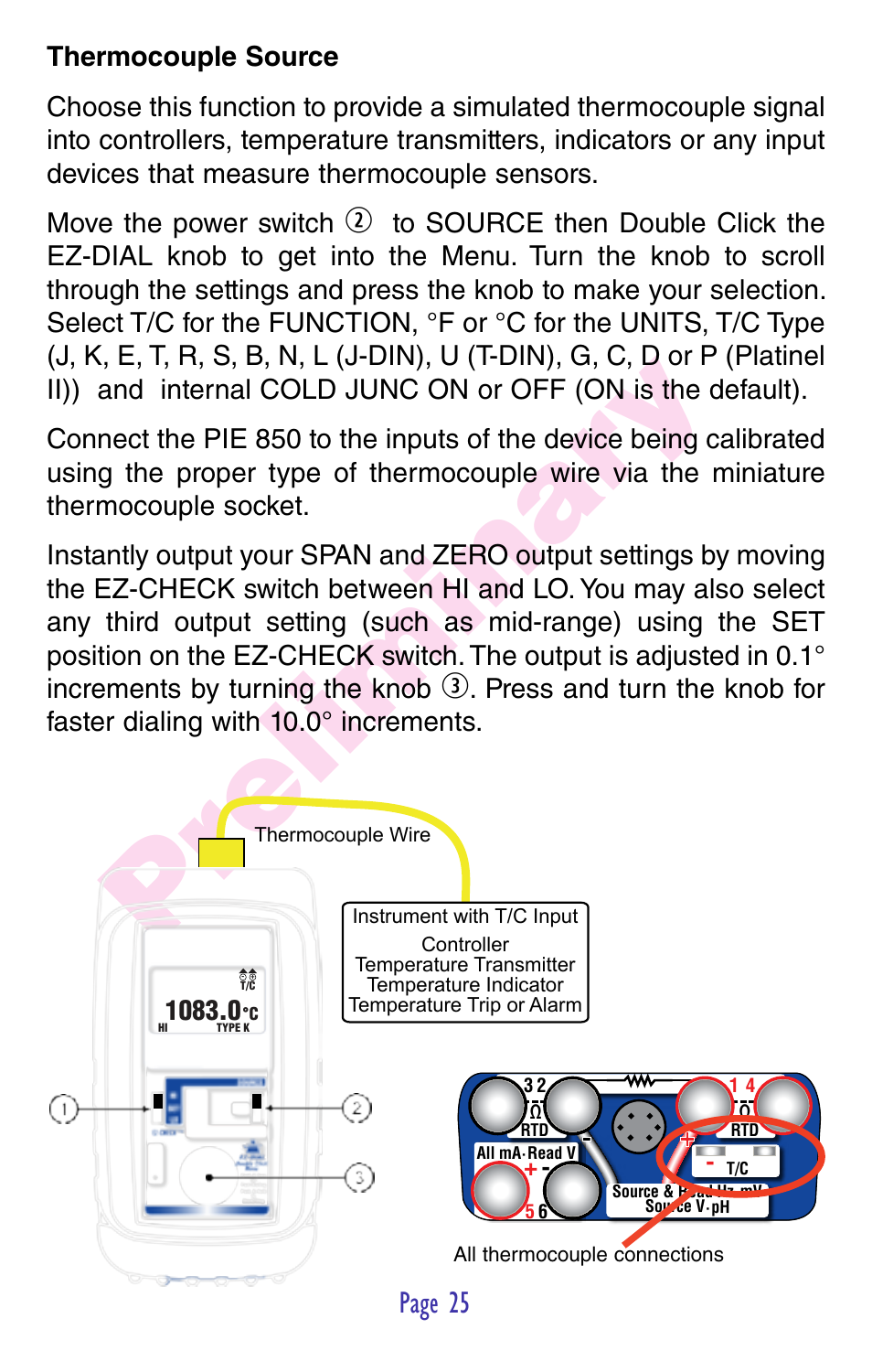 Pr eliminar y | Practical Instrument Electronics 850 User Manual | Page 27 / 48