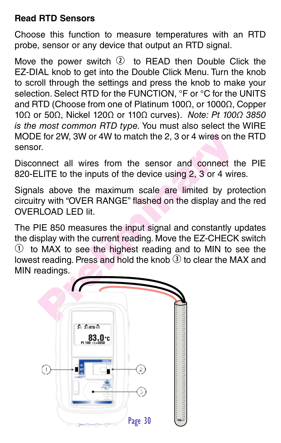 Pr eliminar y | Practical Instrument Electronics 850 User Manual | Page 32 / 48