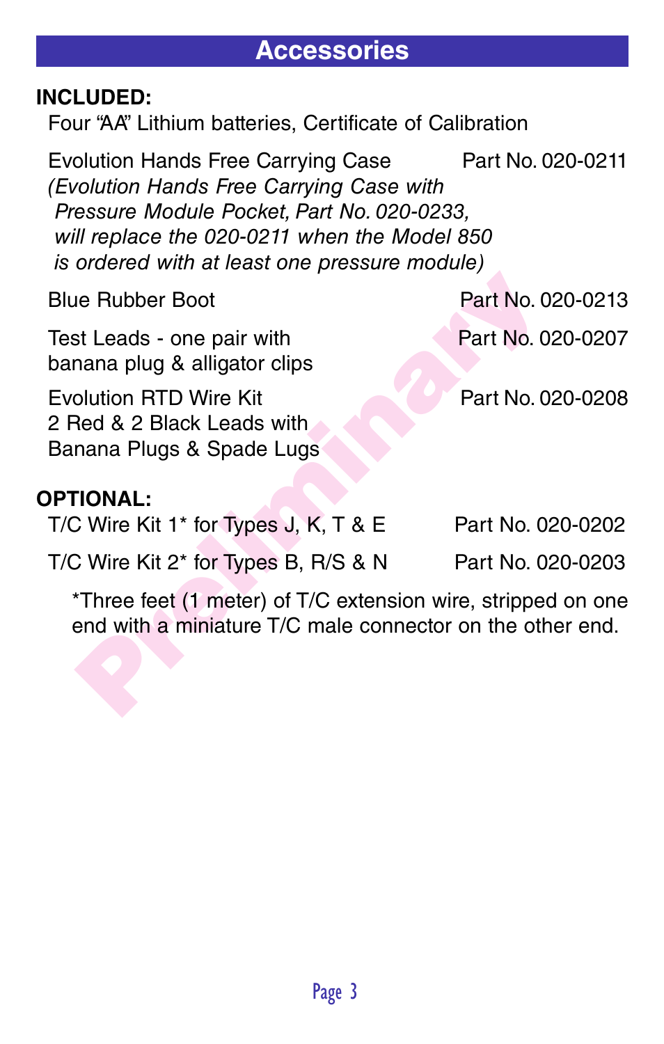 Pr eliminar y | Practical Instrument Electronics 850 User Manual | Page 5 / 48