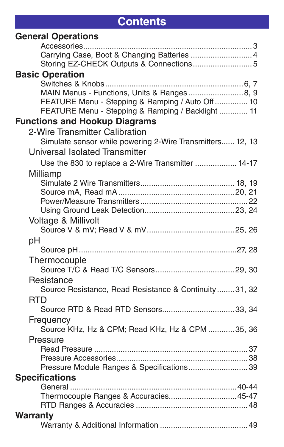 Practical Instrument Electronics 830 User Manual | Page 2 / 52
