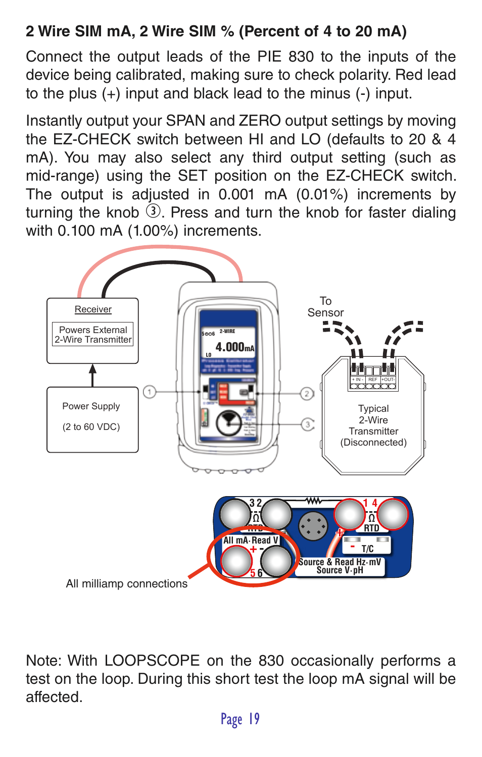 Page 19 | Practical Instrument Electronics 830 User Manual | Page 21 / 52