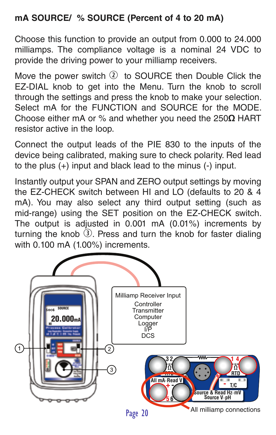 Page 20 | Practical Instrument Electronics 830 User Manual | Page 22 / 52