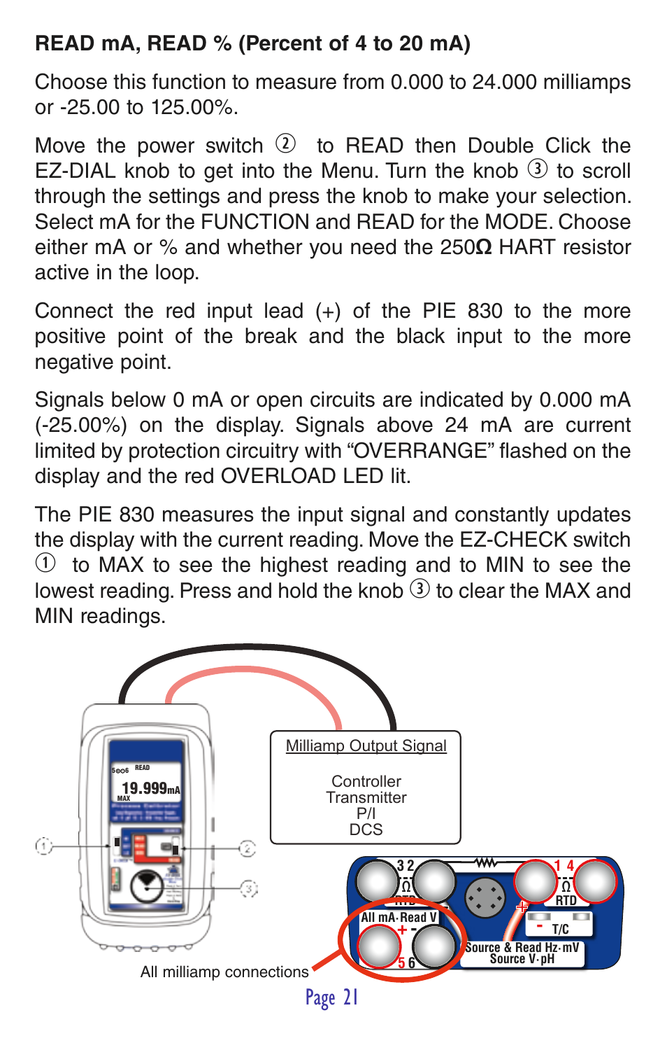 Page 21 | Practical Instrument Electronics 830 User Manual | Page 23 / 52