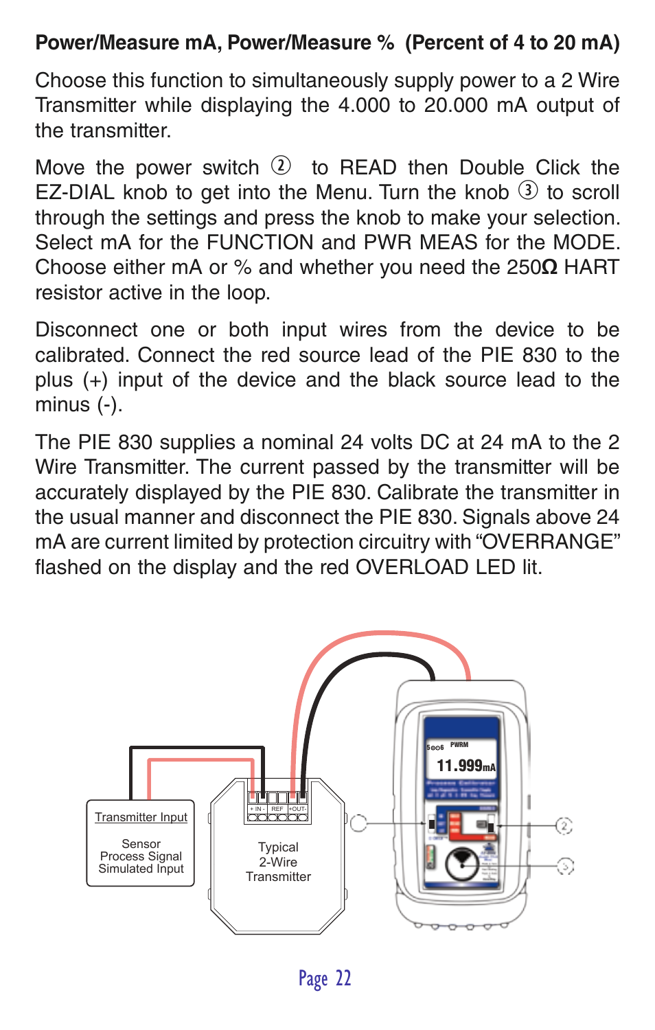 Page 22 | Practical Instrument Electronics 830 User Manual | Page 24 / 52