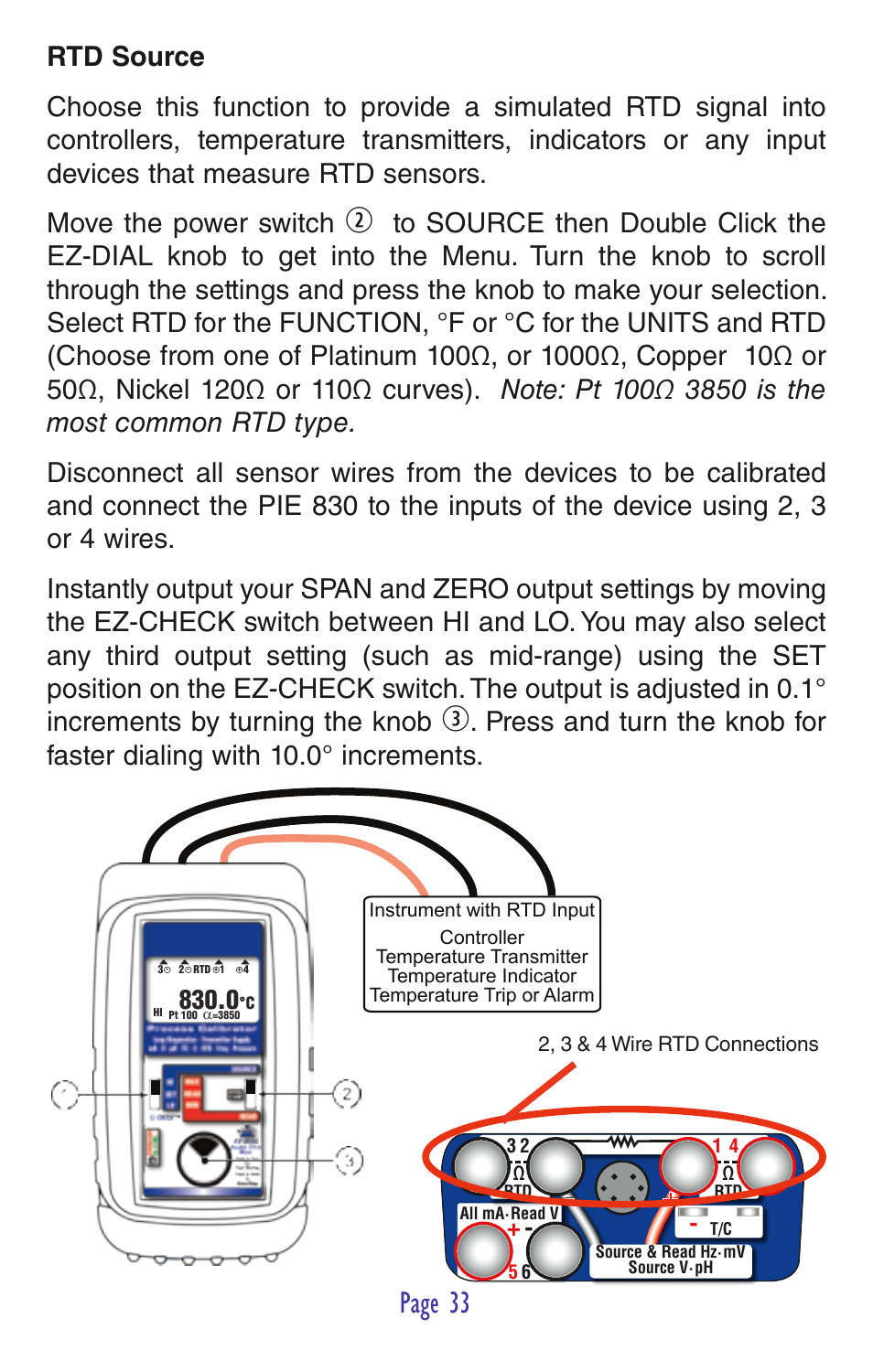 Page 33 | Practical Instrument Electronics 830 User Manual | Page 35 / 52